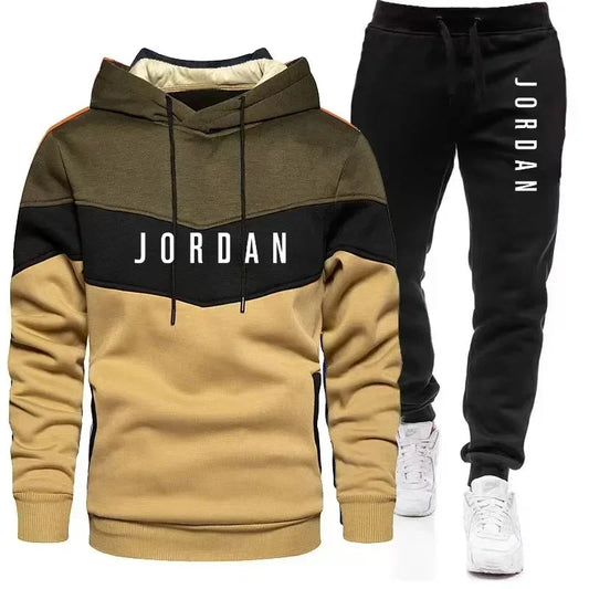 Modern Fit: Men's Hoodie & Casual Pants 2-Piece Set – Autumn/Winter Edition