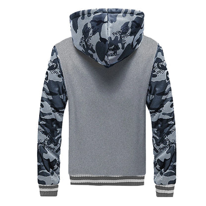 Men's Camouflage Fleece Jacket – Thick, Warm & Stylish Winter Coat