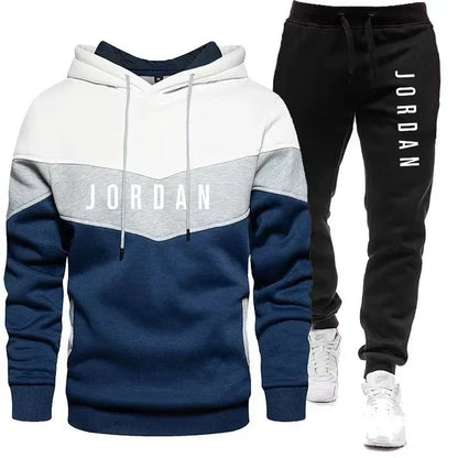 Modern Fit: Men's Hoodie & Casual Pants 2-Piece Set – Autumn/Winter Edition
