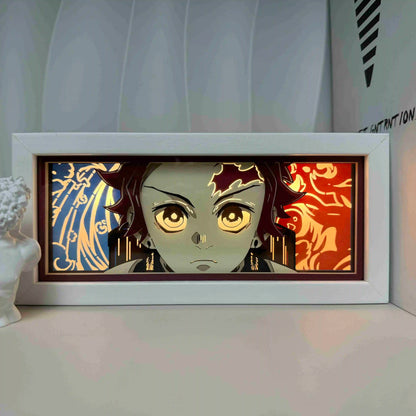 "Demon Slayer" Anime Light Box Remote Controlled LED Night Lamp – Perfect for Anime Lovers!
