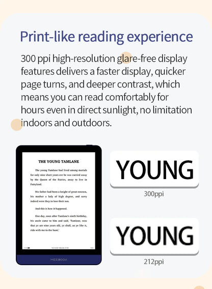 2023 NEW  Onyx MEEBOOK  E-book Reader 6-inch Android 11 Operating System With 3GB RAM and Dual Color Headlights