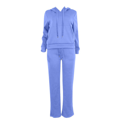 Plus Size Women's Fall/Winter Hoodie Jogger Set
