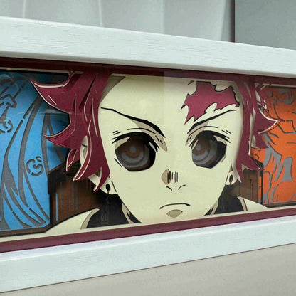 "Demon Slayer" Anime Light Box Remote Controlled LED Night Lamp – Perfect for Anime Lovers!
