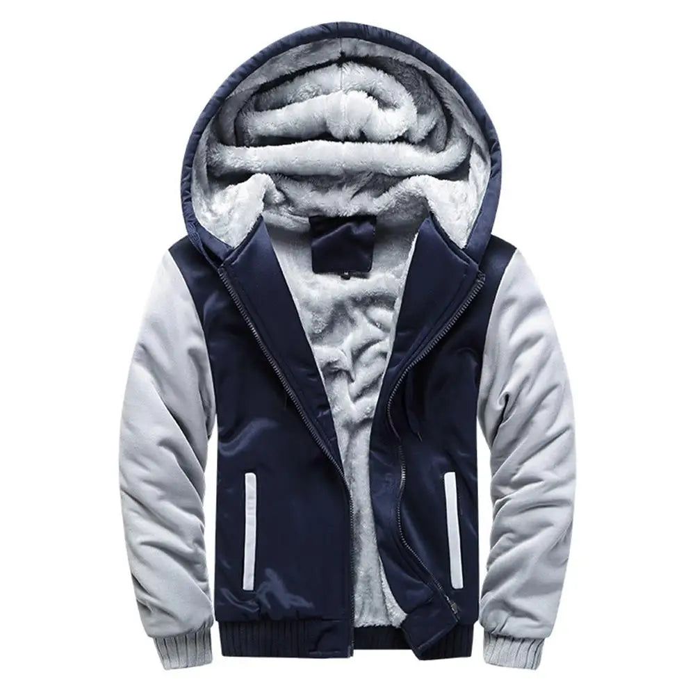 Men's Camouflage Fleece Jacket – Thick, Warm & Stylish Winter Coat