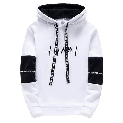 Men's Versatile Printed Tracksuit – Casual Streetwear Hoodie & Joggers