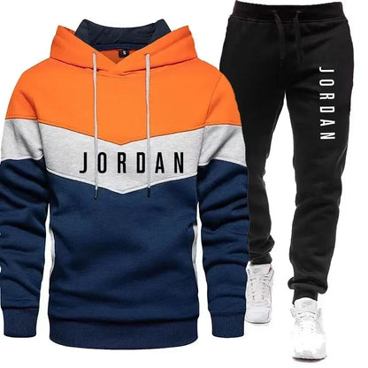 Modern Fit: Men's Hoodie & Casual Pants 2-Piece Set – Autumn/Winter Edition