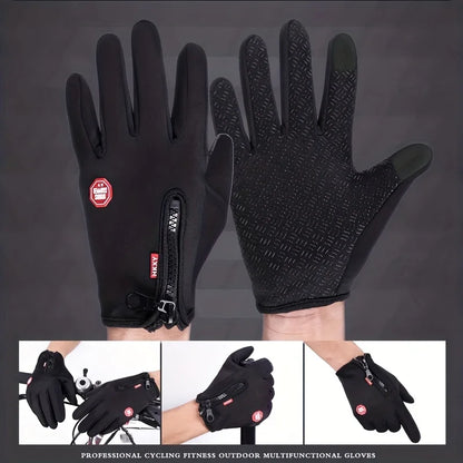 Touchscreen Windproof Winter Gloves for Men & Women – Outdoor Cycling & Driving