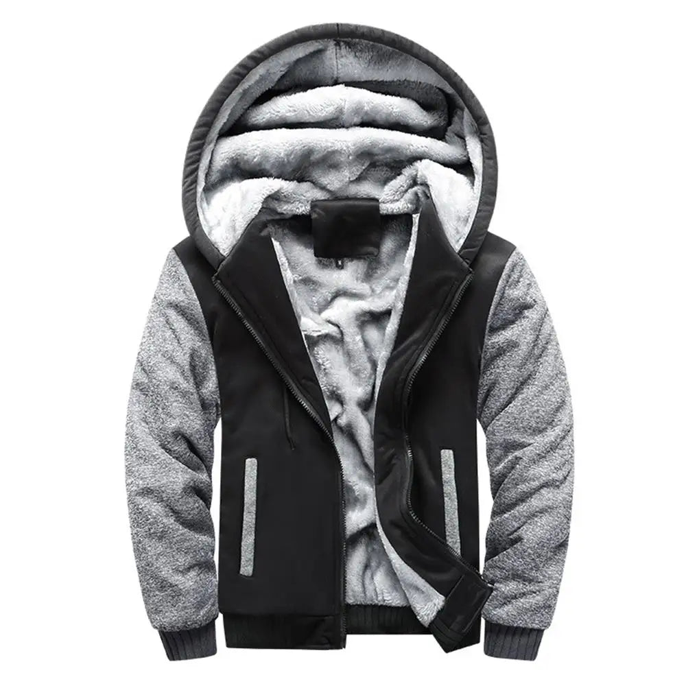Men's Camouflage Fleece Jacket – Thick, Warm & Stylish Winter Coat
