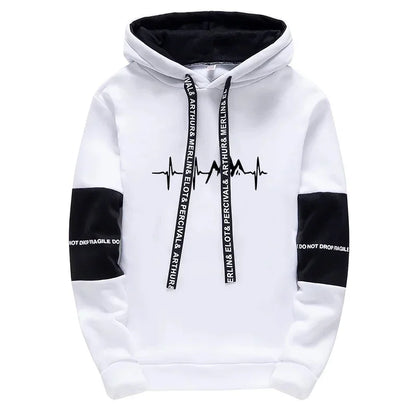 Men's Versatile Printed Tracksuit – Casual Streetwear Hoodie & Joggers