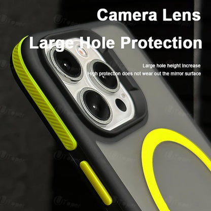 Bicolor Magnetic Phone Case with Shockproof Bumper Hard Cover for iPhone