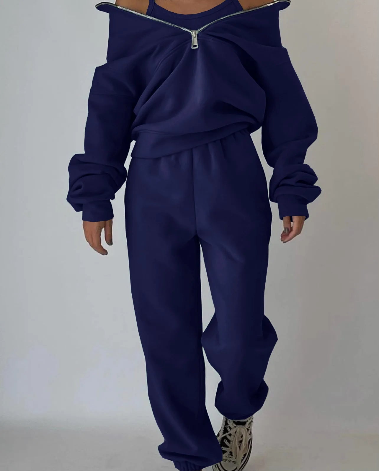 Women's Stylish Warm Tracksuit Set: 2 – Piece Casual Sportswear