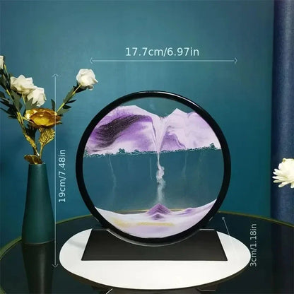 3D Home Decor Moving Sand Art Hourglass Picture
