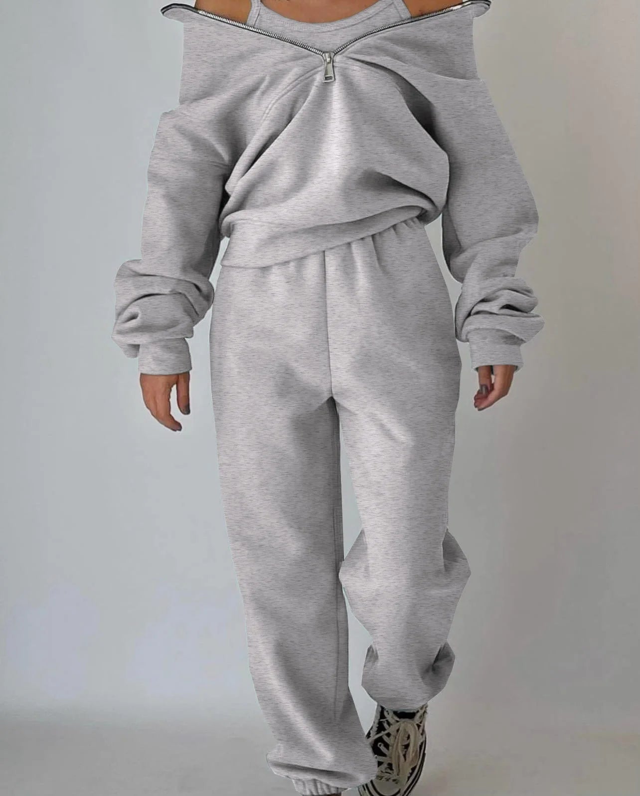 Women's Stylish Warm Tracksuit Set: 2 – Piece Casual Sportswear