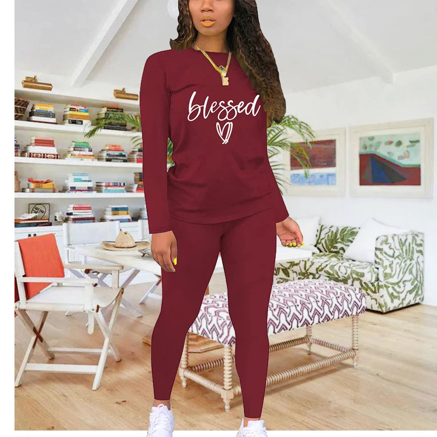 Blessed Print Two-Piece Set
