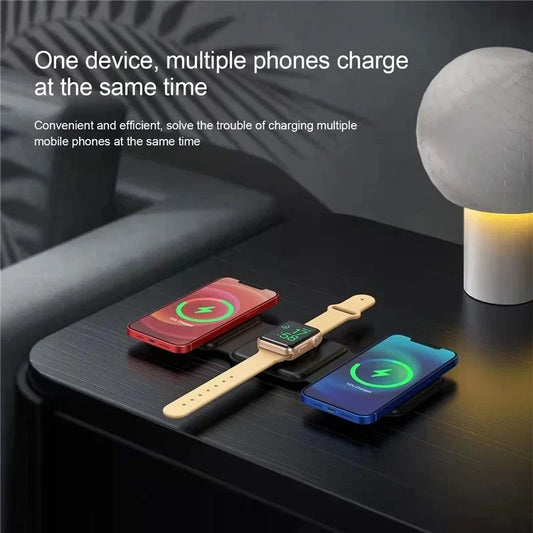 Ultra-Fast 100W 3-in-1 Wireless Charging Station – Compact & Efficient