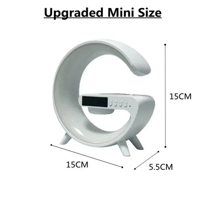 4-in-1 Wireless Charger Stand with Speaker & RGB Night Light – Fast Charging for iPhone or Samsung