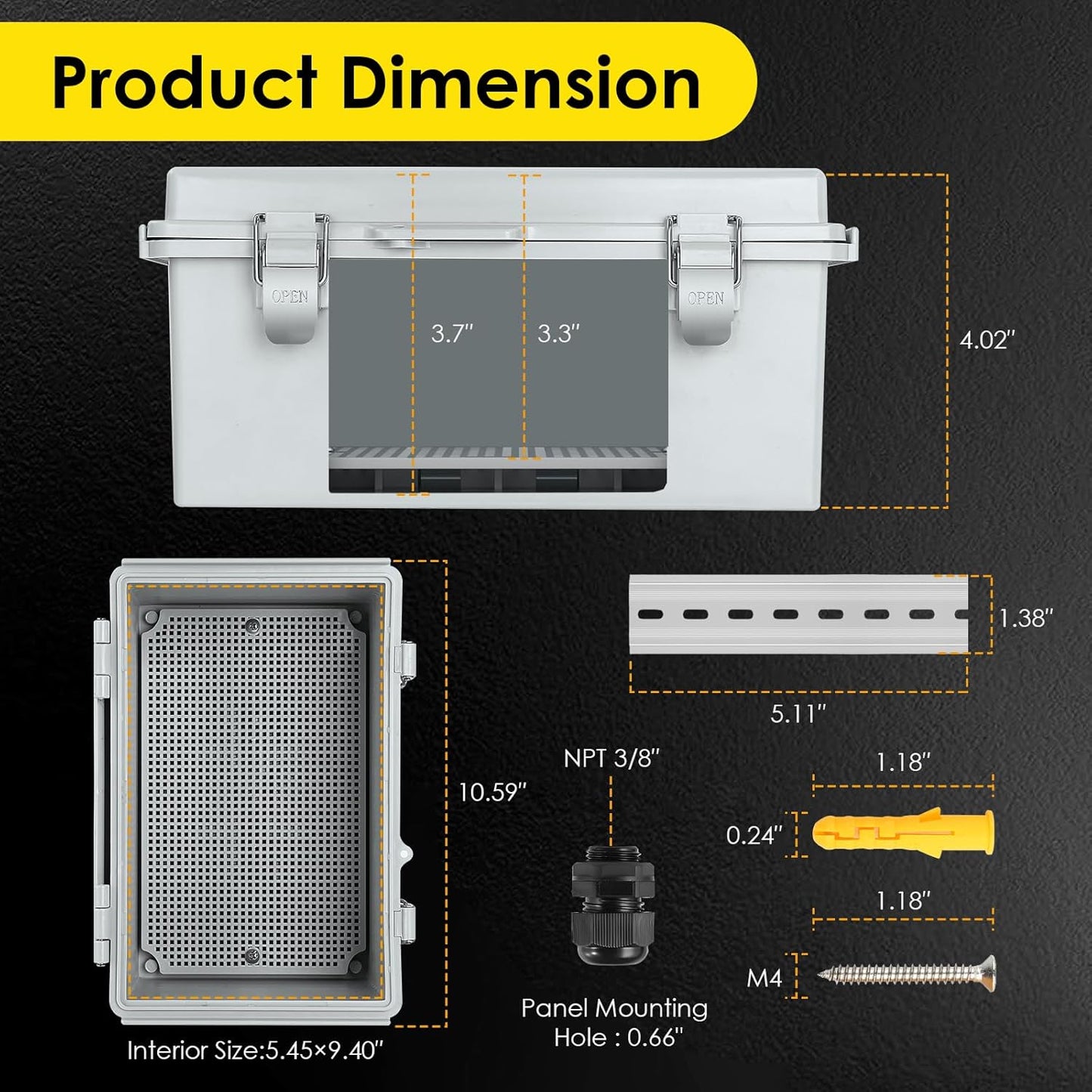 Waterproof Electrical Junction Box, IP67