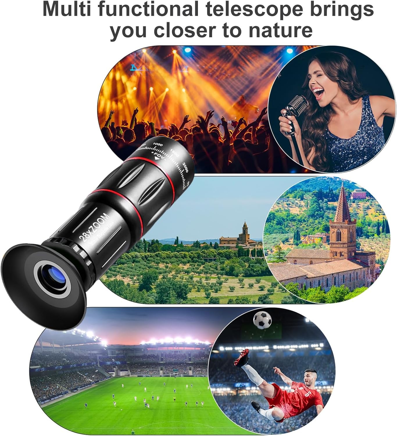 Phone Camera Lens Kit 28X Telephoto Lens