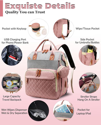 Diaper Bag Backpack with Changing Statin