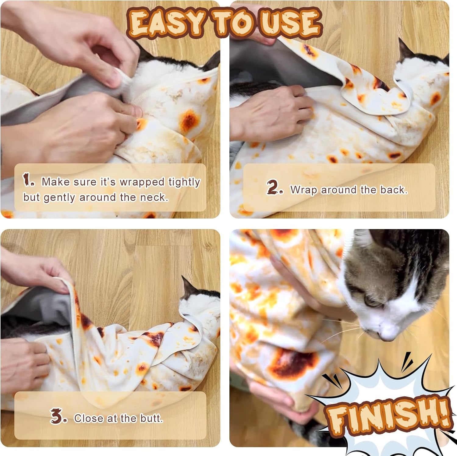 Cat Wrap for Cutting Nails,tortilla 