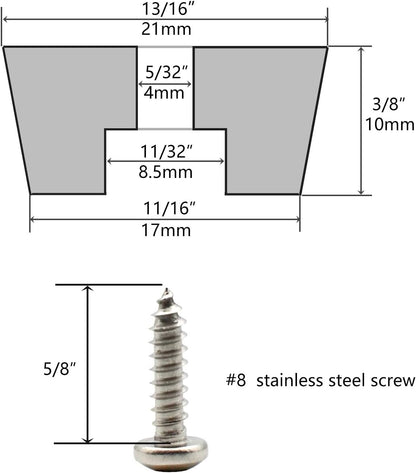 Rubber Feet for Cutting Board, Stainless
