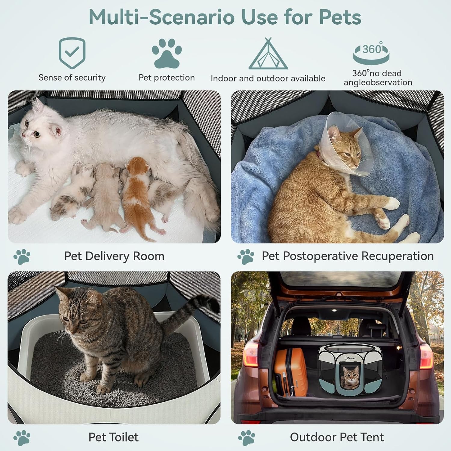 Dog Cat Playpen,Puppy Pet Playpen Indoor