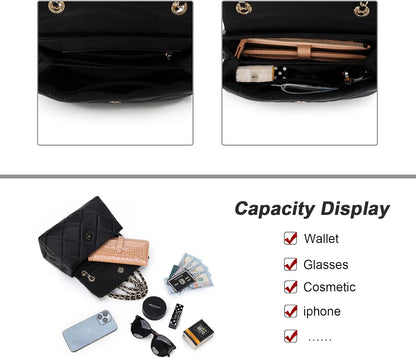 Quilted Crossbody Purses for Women Small