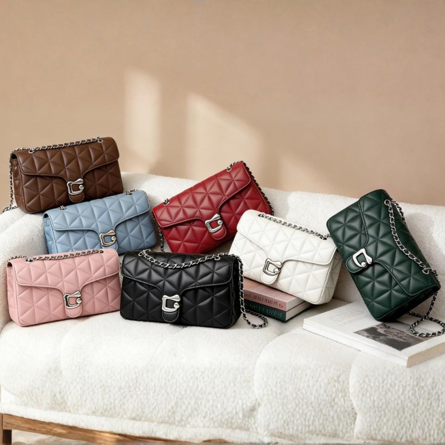 Quilted Crossbody Bags for Women 
