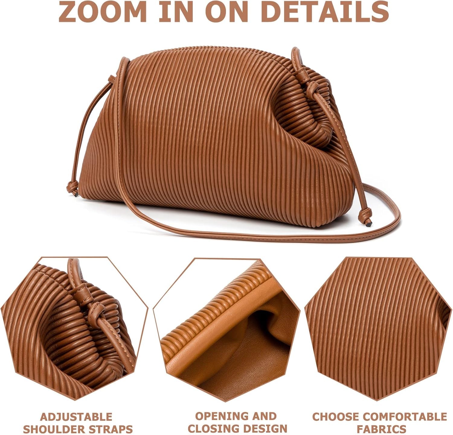 Clutch Purses for Women, Soft Cloud Bag