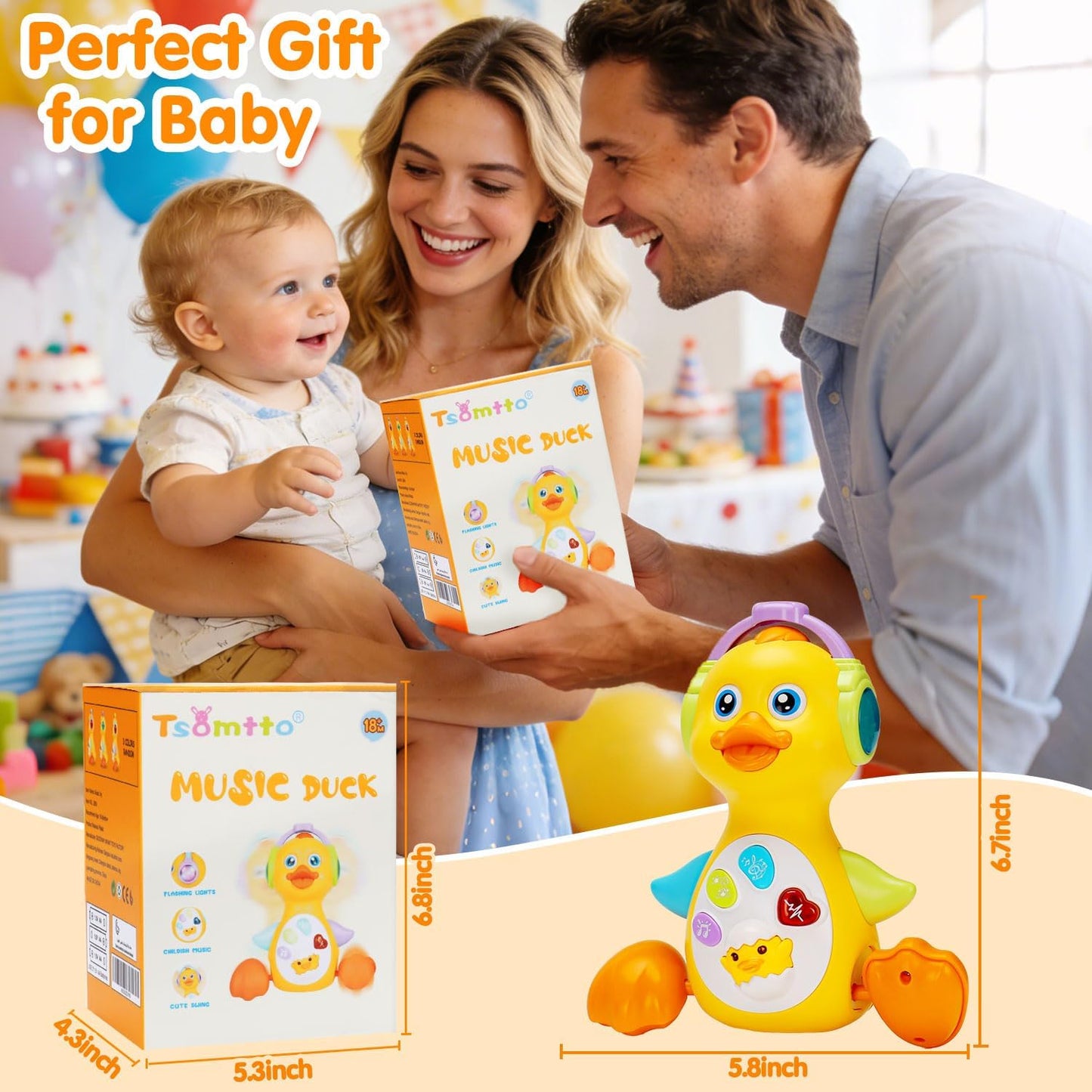 Baby Musical Light up Duck Toy Baby Toys