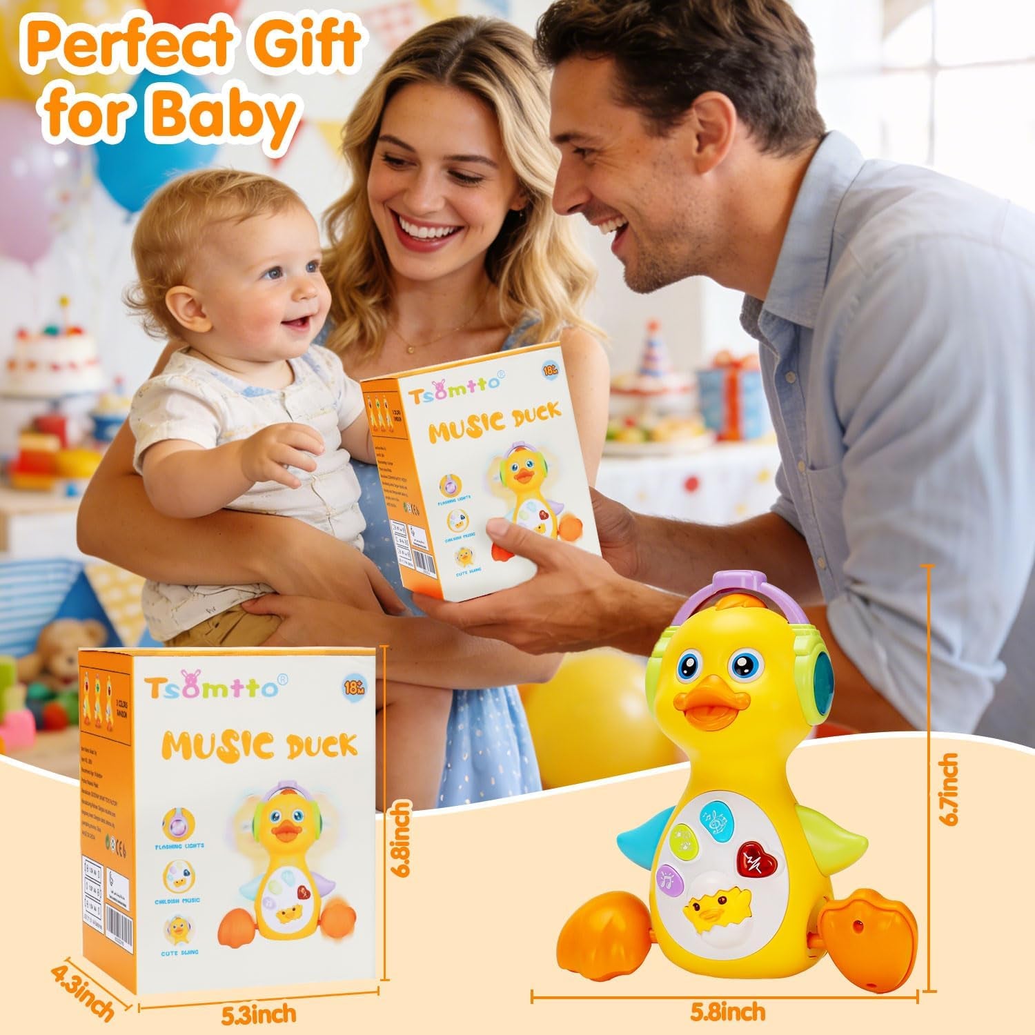 Baby Musical Light up Duck Toy Baby Toys