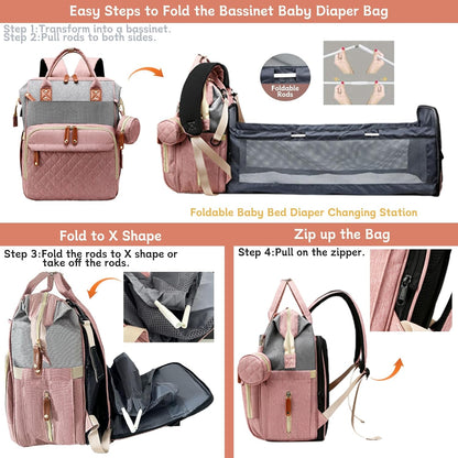 Diaper Bag Backpack with Changing Statin