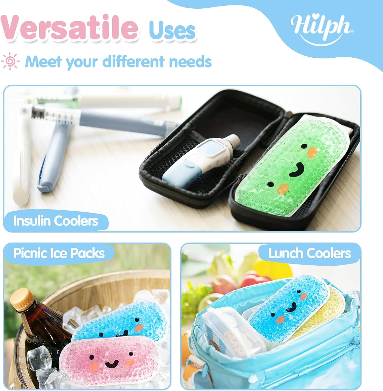 Kids Ice Packs for Boo Boos,Reusable