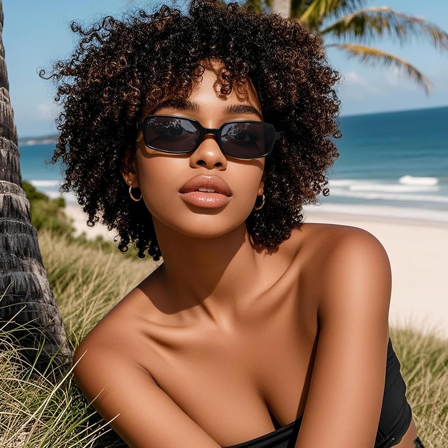 Polarized Narrow Rectangle Sunglasses