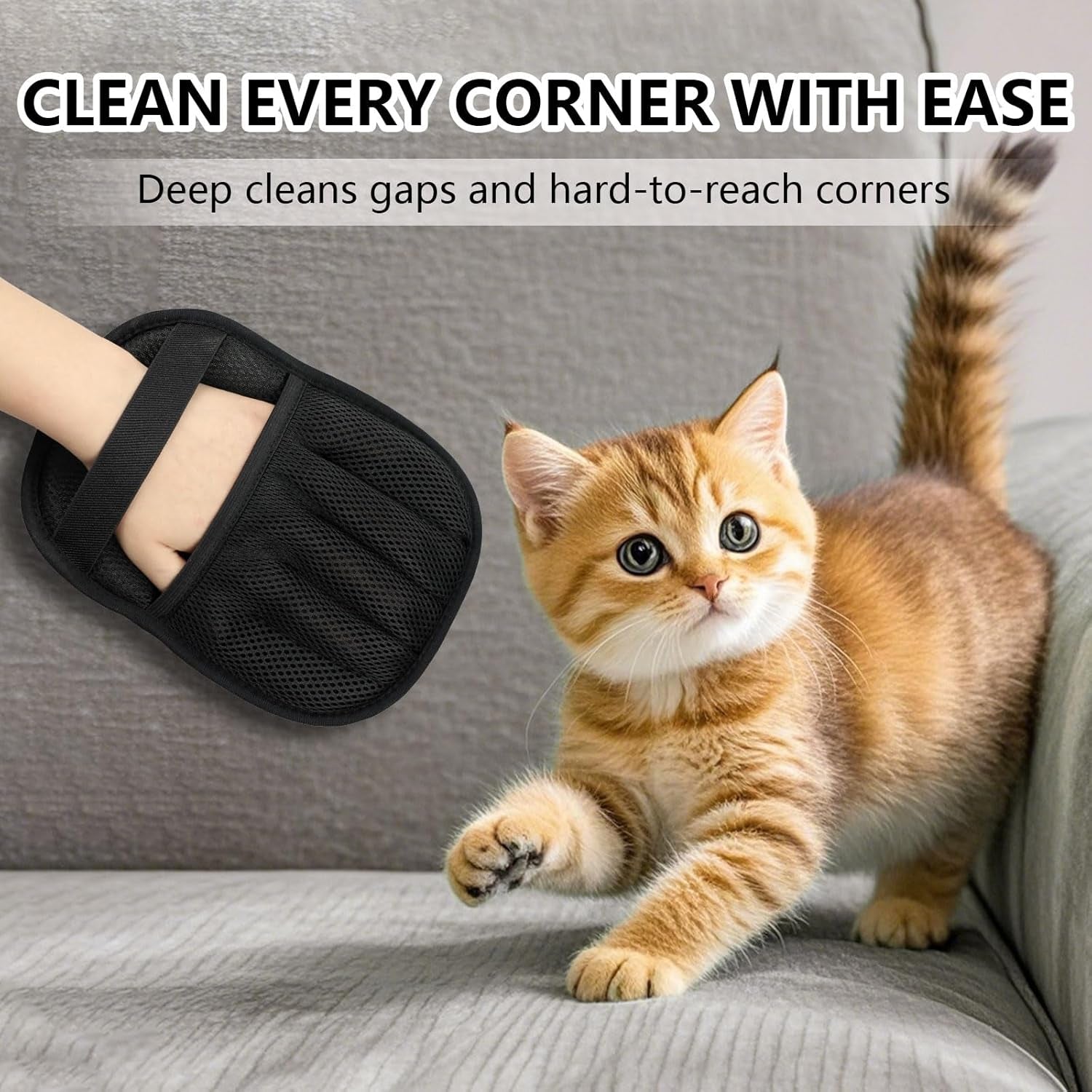 Upgraded Pet Hair Removal Gloves for Cat