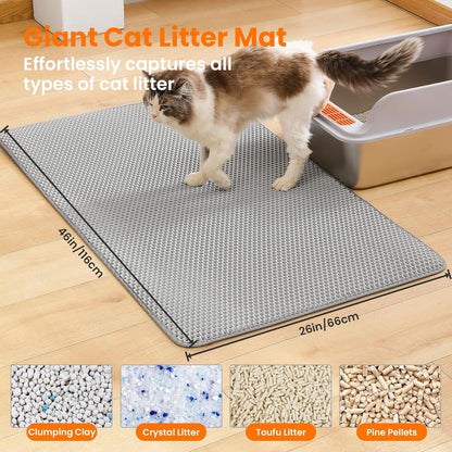 Jumbo Cat Litter Mat 46X26 Inches Double