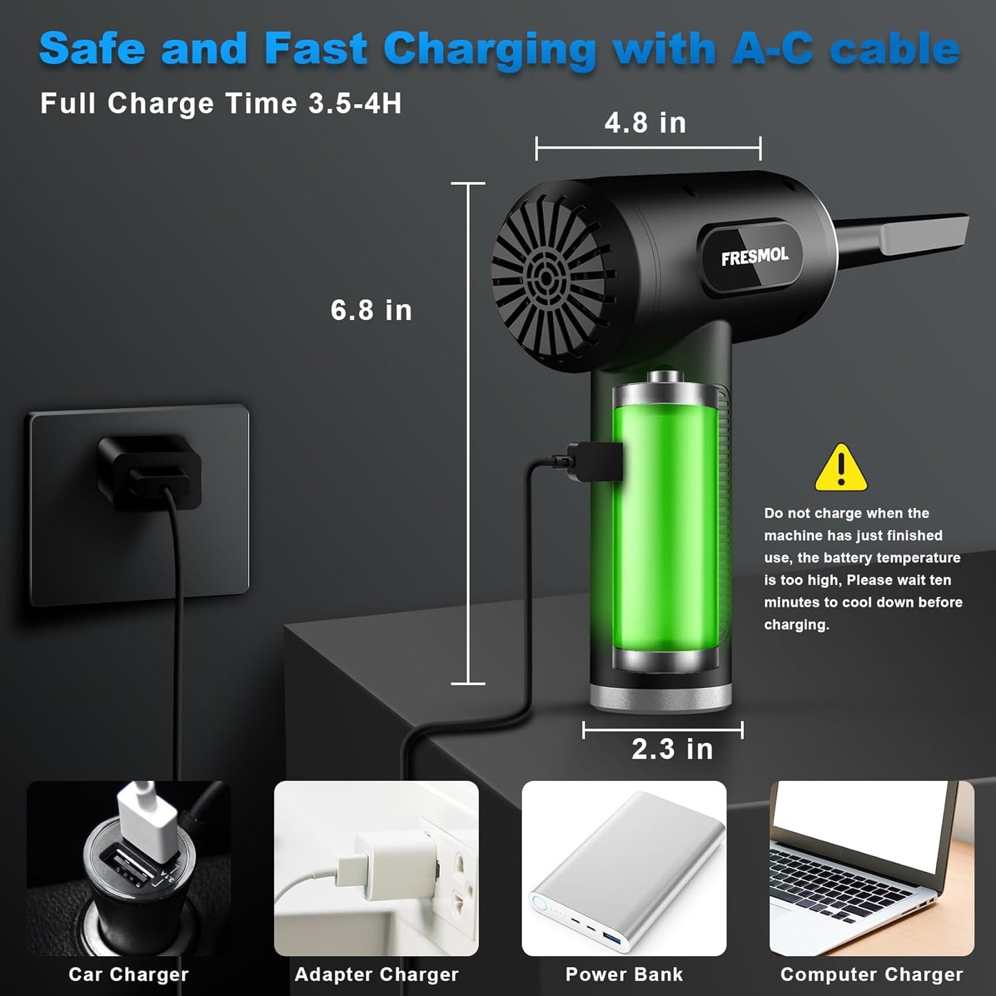Compressed Air Duster-3 Gear Adjustable