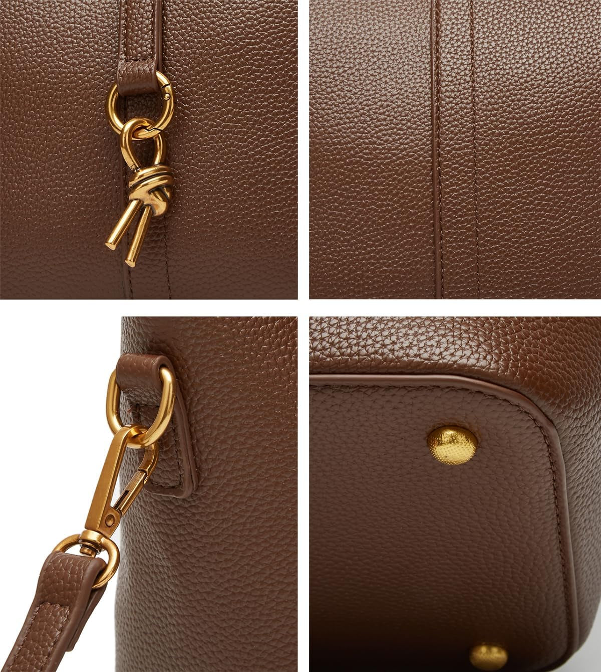 Women Bucket Bag PU Leather Hobo Bag