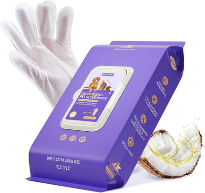 Cleaning Deodorizing Glove Wipes for Dog
