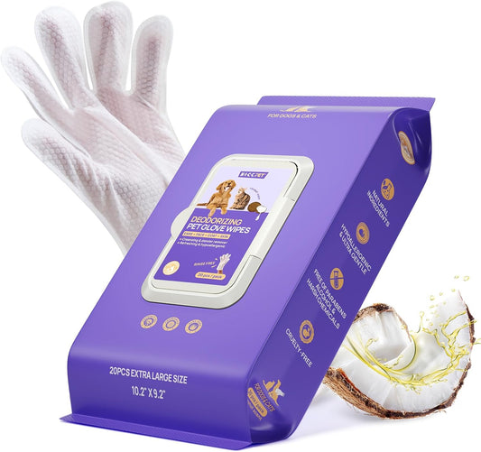 Cleaning Deodorizing Glove Wipes for Dog