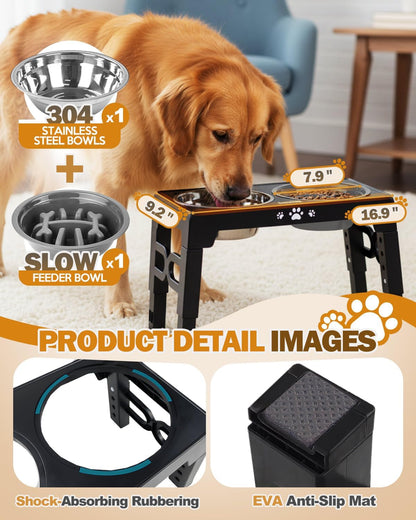 Elevated Dog Bowls for Medium Large Size