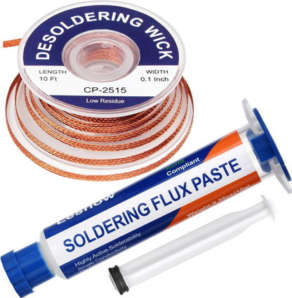 Solder Flux Paste and Solder Wick Braid