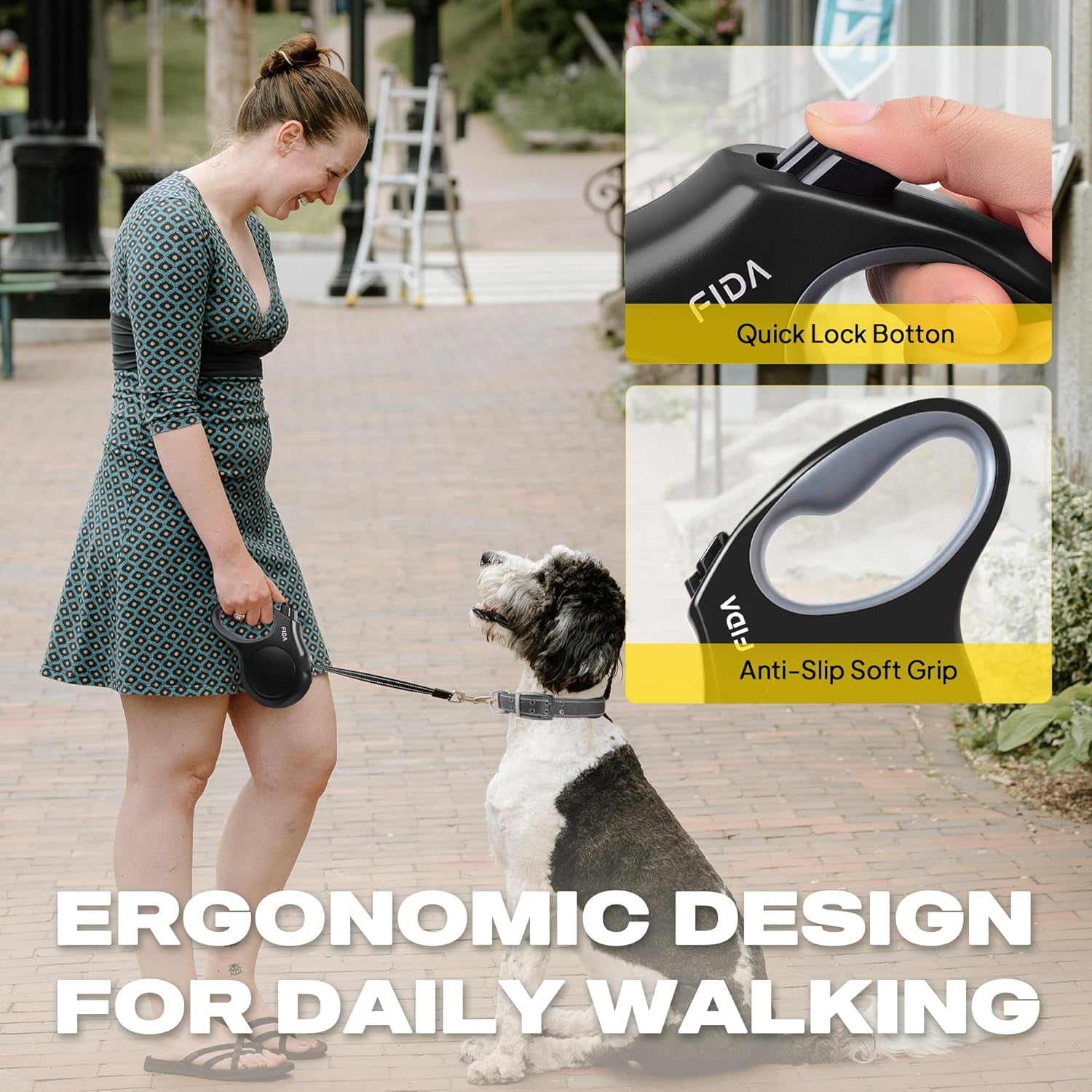 Retractable Dog Leash, 16 Ft Dog Walking