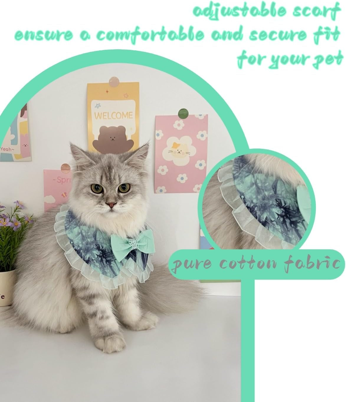Adorable Tie-Dye Bib with Lace Trim
