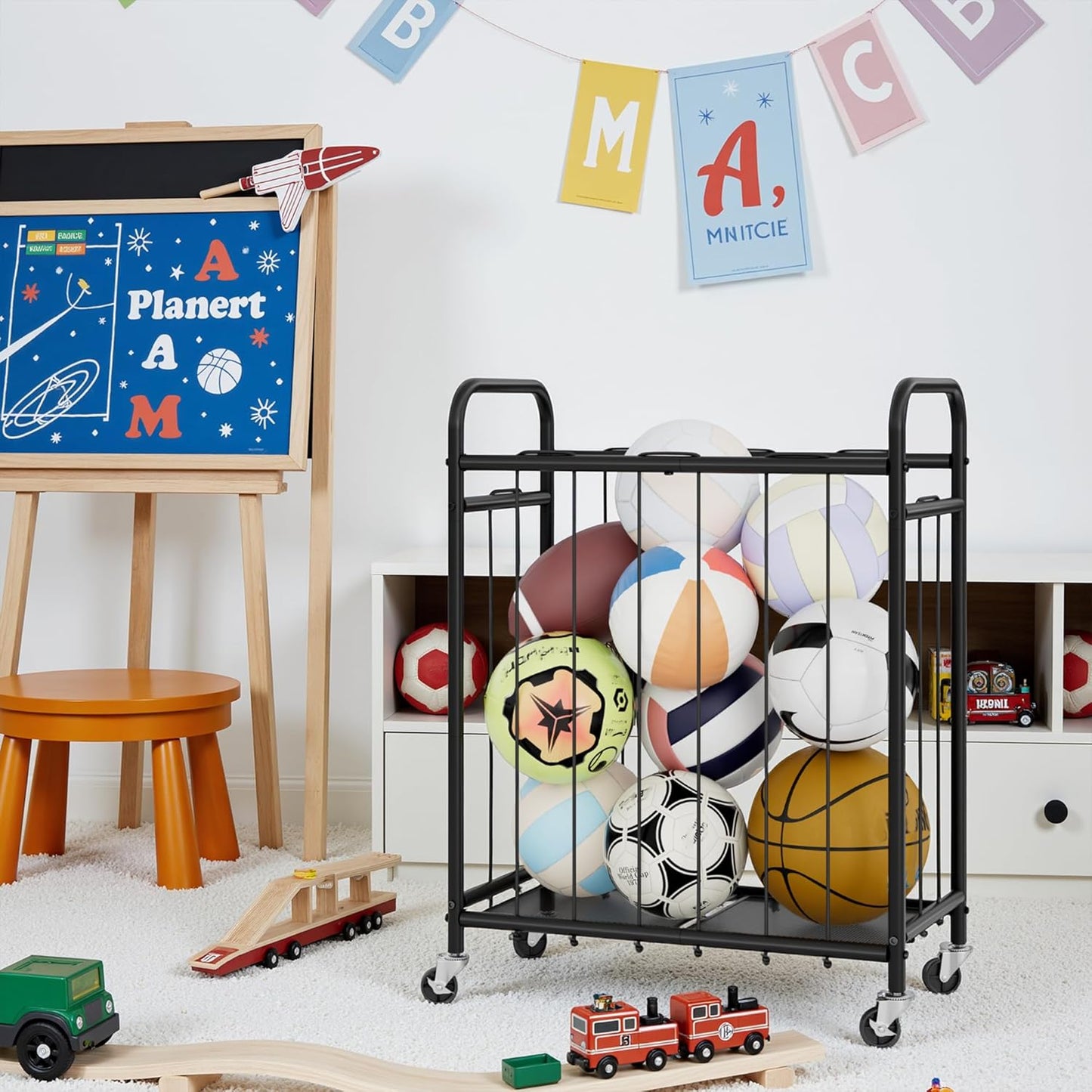 Ball Storage with Wheels, Ball Cart 