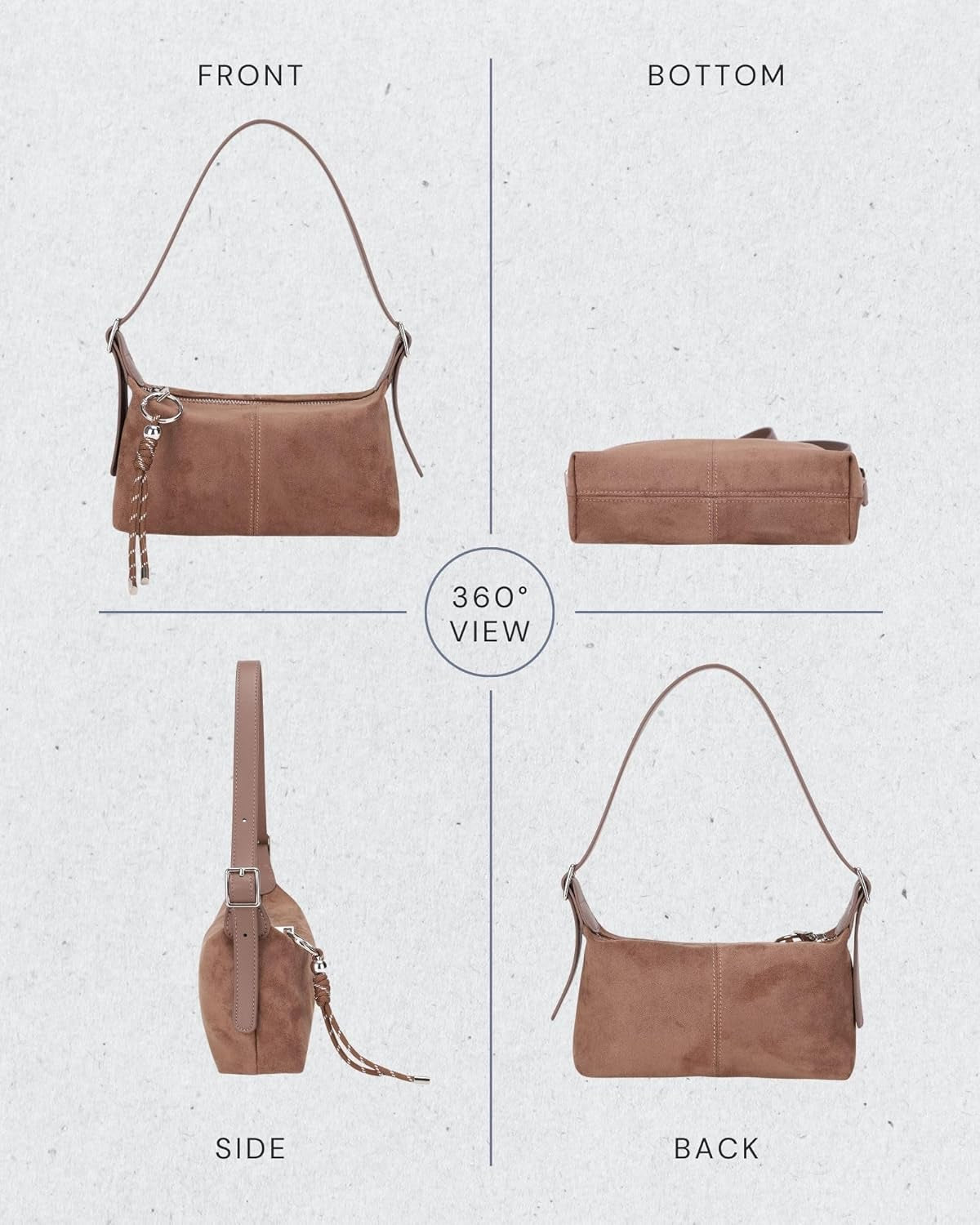 Premium Suede Vegan Leather Crossbody