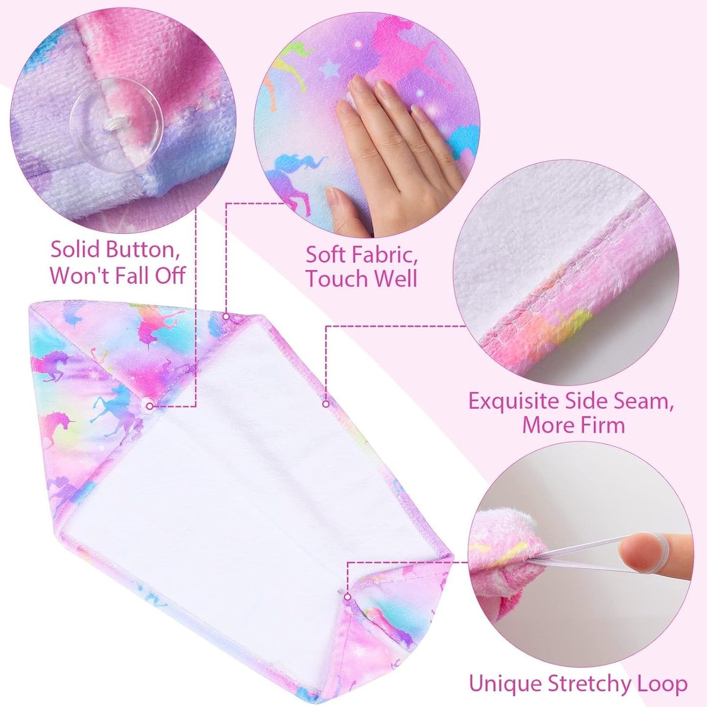 Microfiber Hair Towel Wrap for Kids