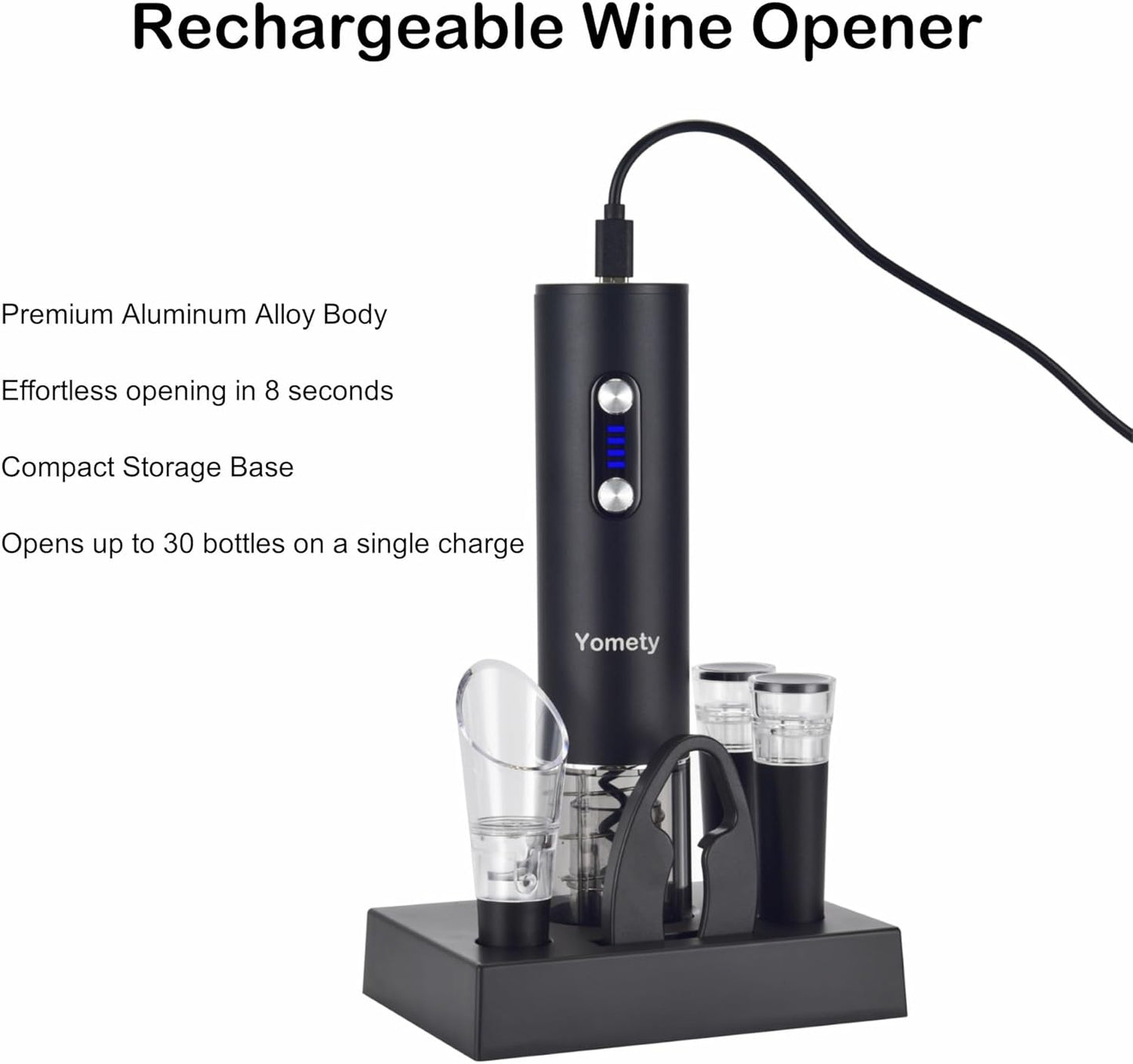 Electric Opener Set with Base, Accessories 