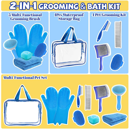 8PCS Dog Slicker Brush for Dogs Grooming