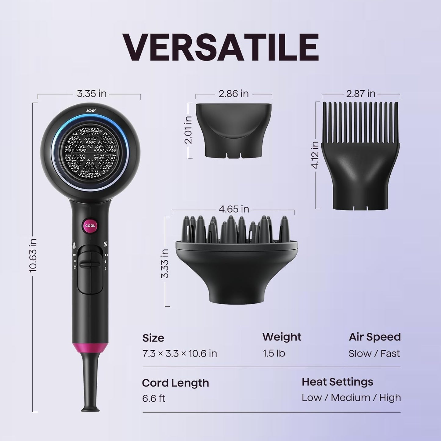 Hair Dryer with Diffuser,Blown Away 